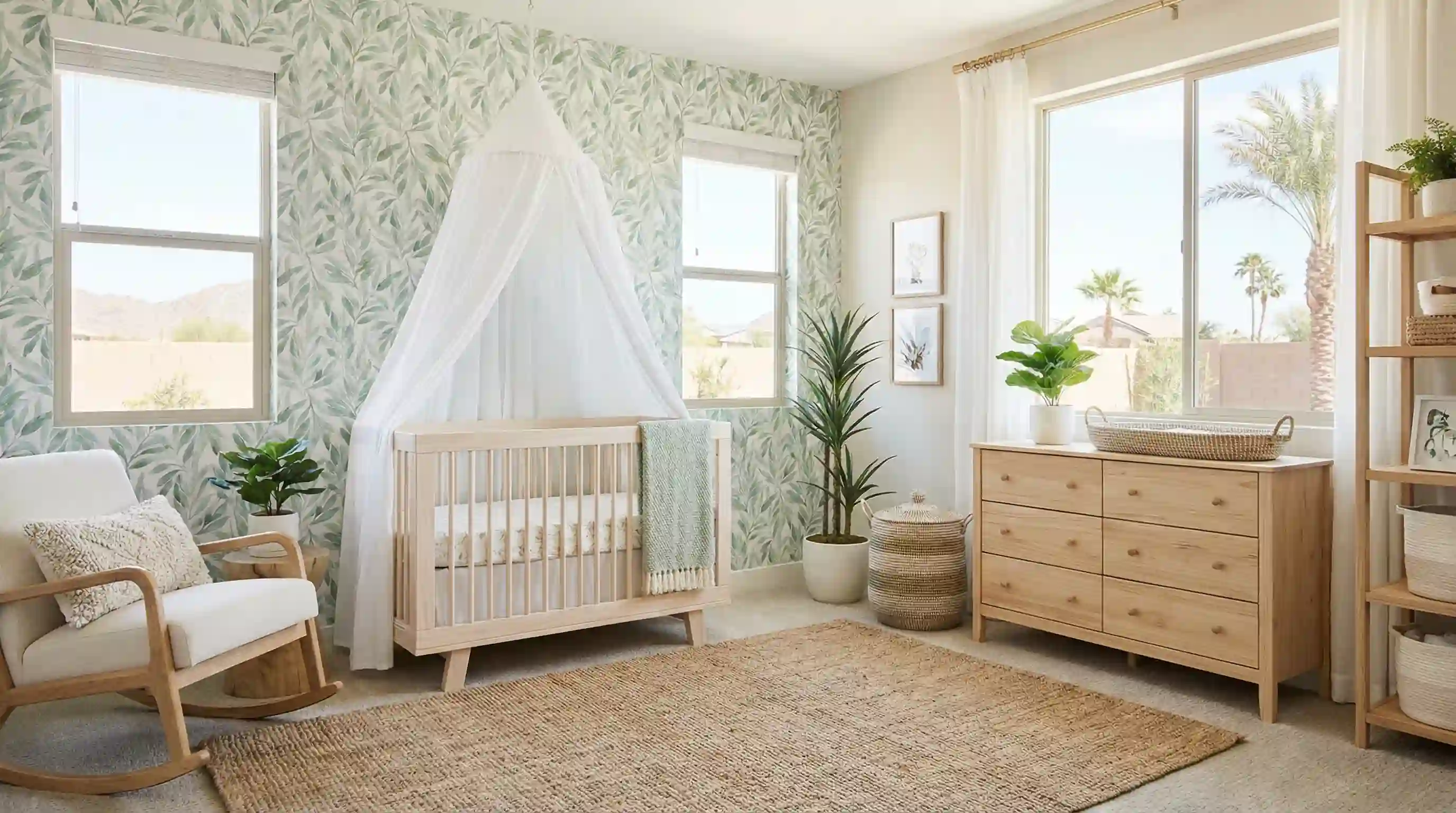 Residential wallpaper installation bedroom Garland TX